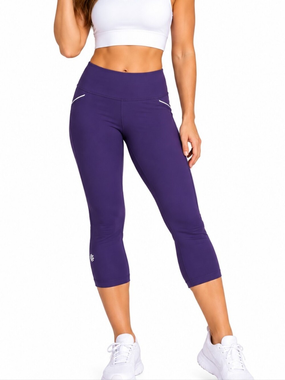ATHLETA | Women’s Relay Capri Royal Purple Yoga Leggings. Size Small